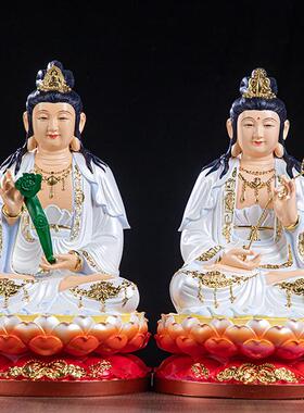 文殊普贤树脂佛像居家摆件华严三圣文殊普贤菩萨12寸16寸19寸26寸