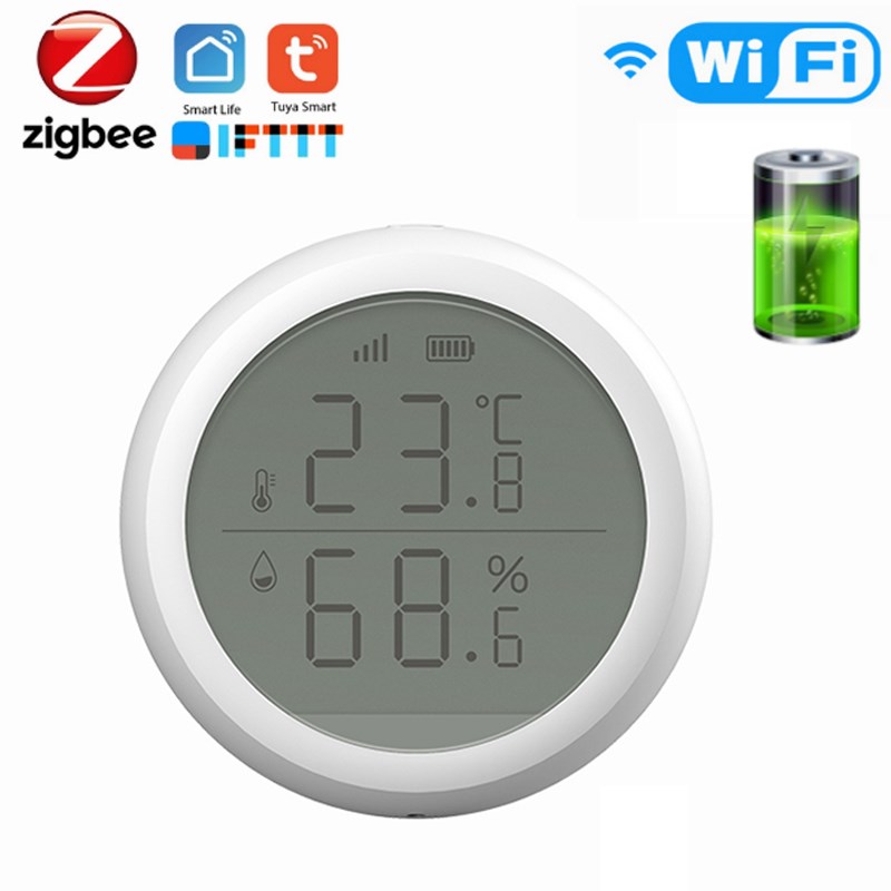 TuYa Smart Temperature Humidity Sensor ZigBee Wireless Work - 图0