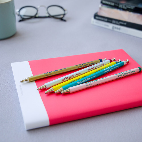 日本MARKS STYLE 自动铅笔小学生专用0.5mm不断芯自动笔马卡龙少屑橡皮2B考试绘画活动铅笔 - 图1