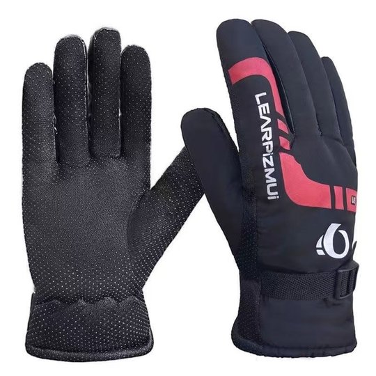 Guantes cálidos de invierno para hombre, gruesos y de terciopelo, para motocicletas, vehículos eléctricos, guantes de algodón para esquí resistentes al frío, al viento e impermeables