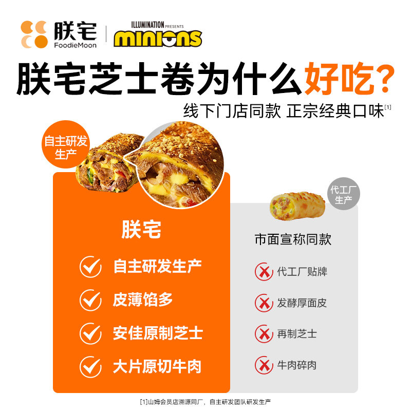 朕宅swift安格斯牛肉卷芝士卷儿童早餐卷半成品鸡肉卷披萨烤加热