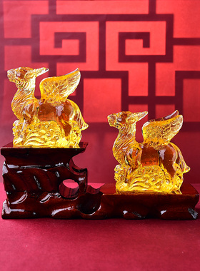 海清阁2026年白泽封侯属蛇琉璃摆件生肖蛇吉祥物客厅卧室家居摆放