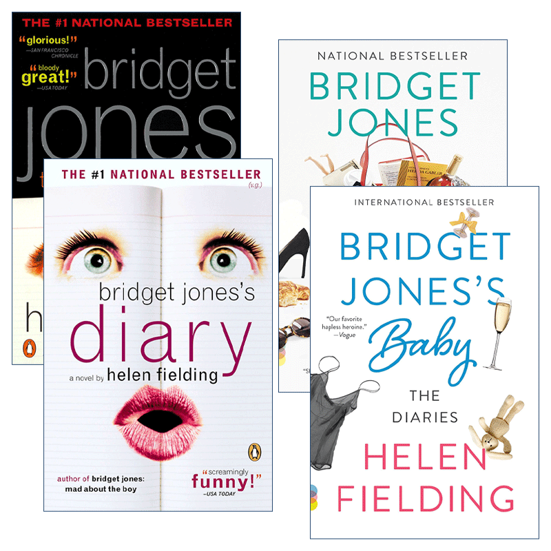 英文原版 Bridget Jones 单身日记系列4册 同名电影原著 Helen Fielding 英文版 进口英语原版书籍 - 图1