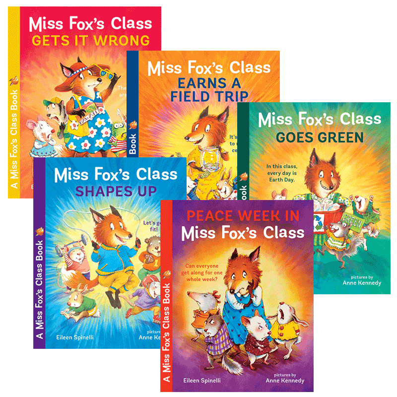 狐狸老师班上的那些事全5册 英文原版书 儿童故事书绘本 Miss Fox's Class 小学生保护环境 遵纪守法 少儿英语教育书籍 英文版原版 - 图3