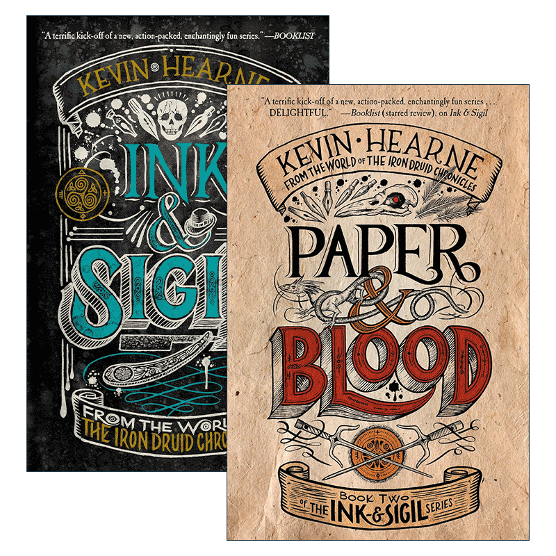 英文原版 Ink & Sigil系列 套装2册 奇幻小说 墨与印 纸与血 Kevin Hearn 英文版 进口英语原版书籍 - 图1