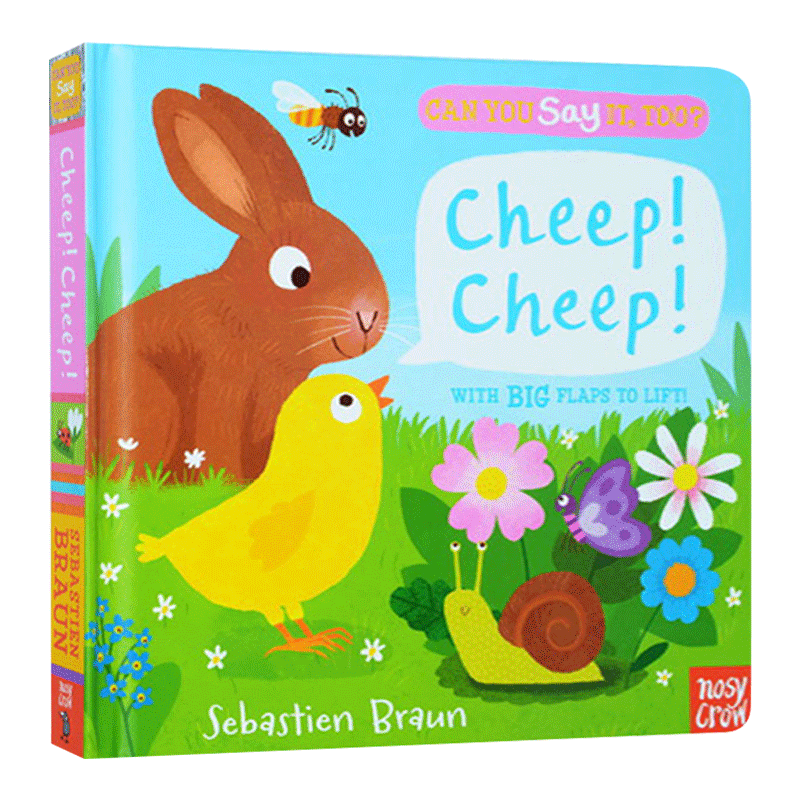 家养动物 你也可以这样说吗系列纸板书 英文原版绘本 Can You Say It Too Cheep Cheep 幼儿英语启蒙翻翻书 英文版进口原版书籍 - 图2