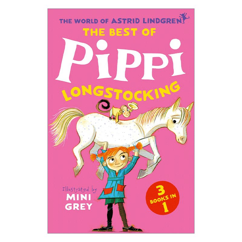 英文原版 The Best of Pippi Longstocking 长袜子皮皮精选集 三本书精华章节合集 英文版 进口英语原版书籍