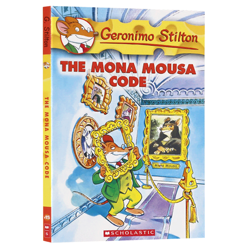 英文原版 Geronimo Stilton #15 The Mona Mousa Code 老鼠记者系列15 蒙娜丽鼠 英文版儿童外文书