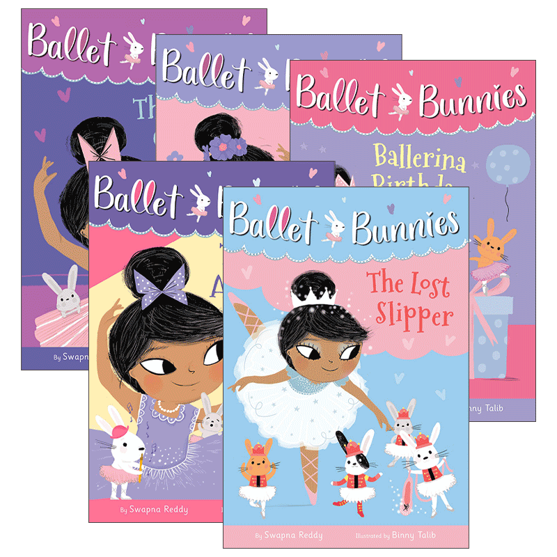 英文原版 Ballet Bunnies 芭蕾舞小兔子1-5册 冒险魔法友谊主题 全彩桥梁章节书 女孩课外阅读儿童读物 Swapna Reddy 英文版进口书