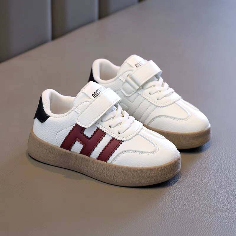 英国next sara儿童小白鞋潮女童2025秋冬新款男童板鞋皮面德训鞋,淘宝优惠券,粉丝福利购,淘宝优惠卷