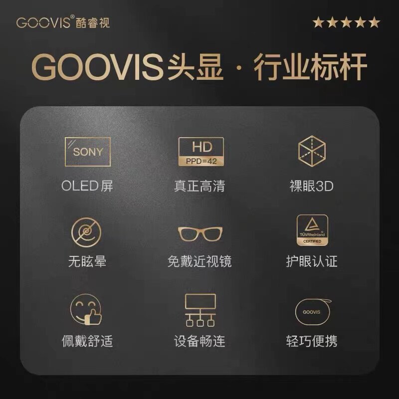 酷睿视(goovis)prox 2021款3d眼镜 酷睿视锐领智能眼镜/VR设备