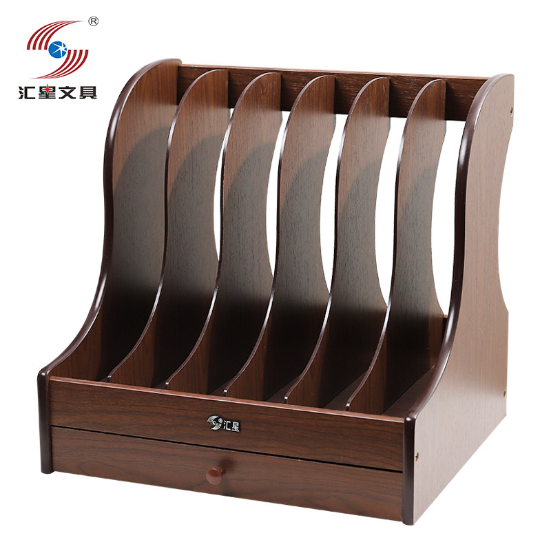 木质文件架桌面文件收纳盒立式书立架文件框盘办公室用品文具置物架收纳资料档案文件夹整理架抽屉三四五六栏,淘宝优惠券,粉丝福利购,淘宝优惠卷