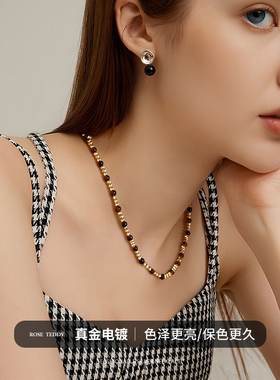 天然虎眼石双圈手珠项链