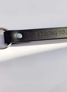 手工项圈颈环choker颈带颈链牛皮项圈锁骨链定制刻字