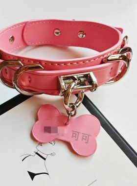 项圈男颈环choker皮带哥特风可刻字定制朋克脖圈皮质颈带女真皮