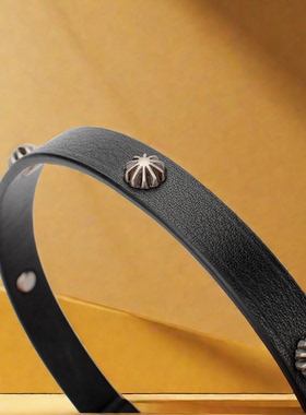 真皮项圈女锁骨链颈链脖圈choker黑色克罗星项链颈带甜酷辣妹风