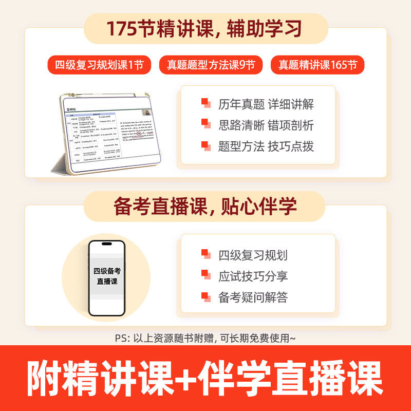 【备考2026.6】巨微英语四级真题逐句精解词汇闪过2025年试卷历年真题大学英语四级资料含12月真题听力专项训练四级考试闪过英语书