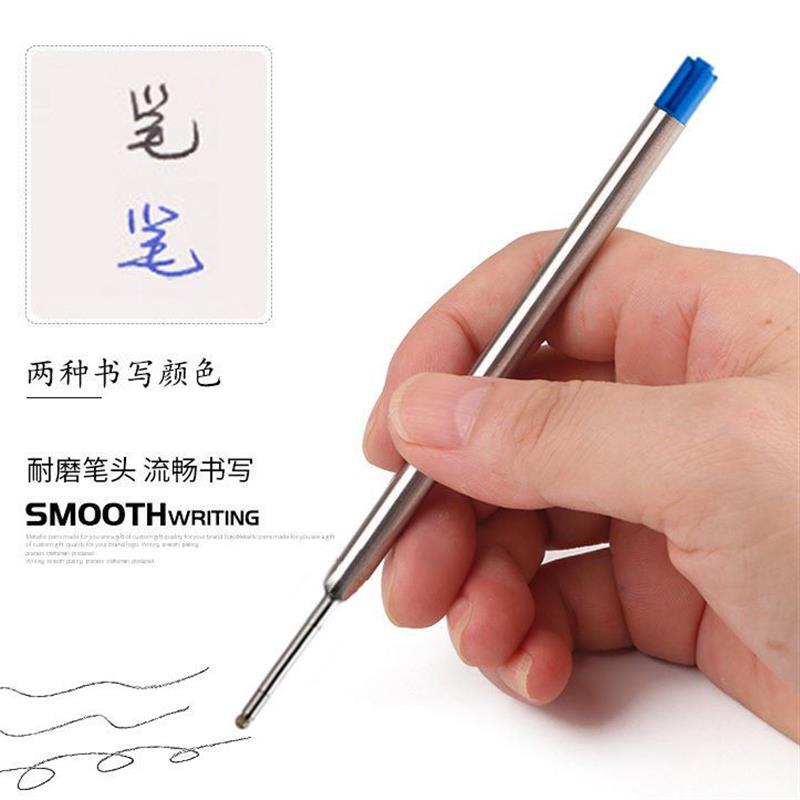 New European standard G2 gel refill short metal pen 0.7mm writing rotating ballpoint pen universal bullet tip replacement