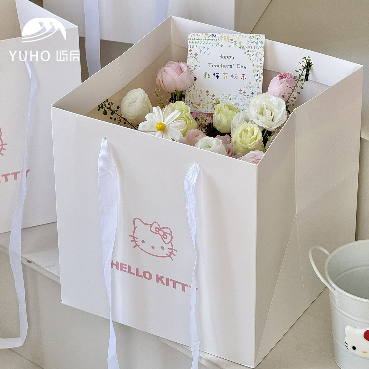 屿后 【教师节】手提袋鲜花花盒小花束包装手拎袋花艺diy包装材料,淘宝优惠券,粉丝福利购,淘宝优惠卷