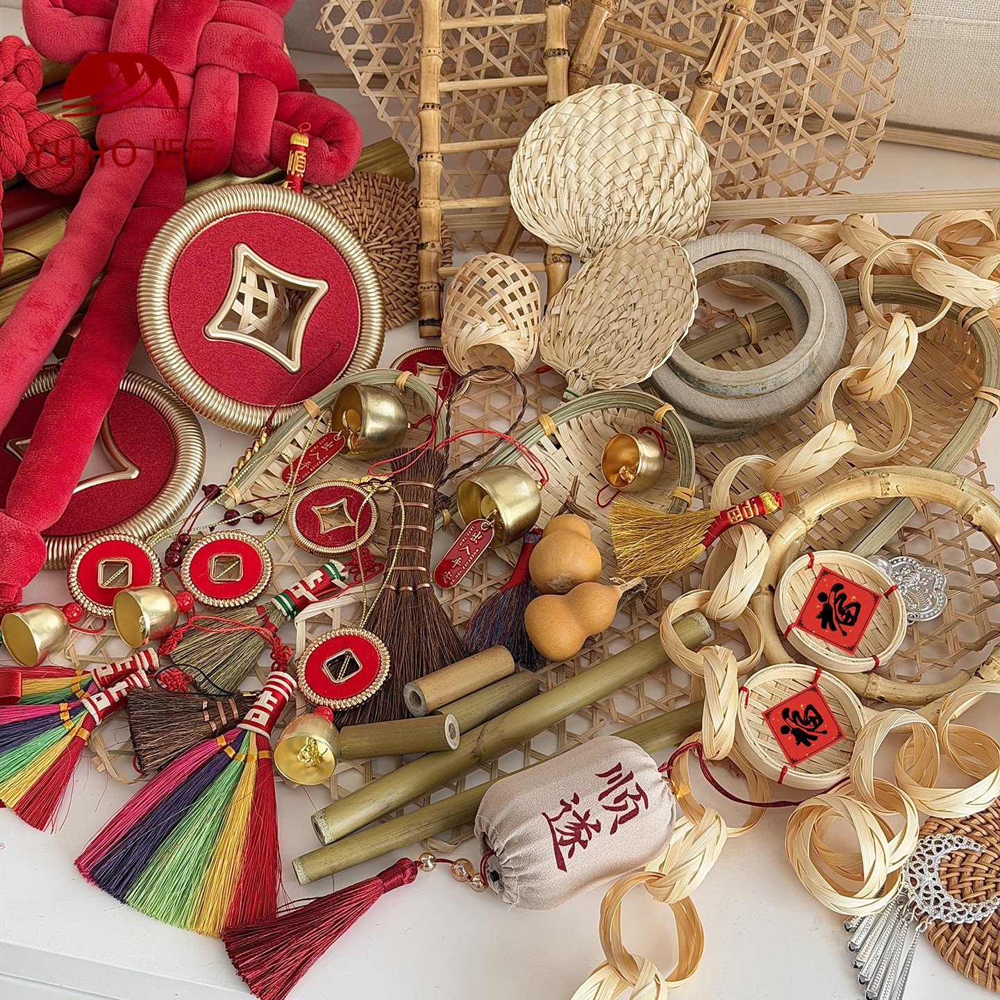 屿后 【2026】新年挂件合集竹制品新年门挂diy礼物氛围感扫帚材料,淘宝优惠券,粉丝福利购,淘宝优惠卷