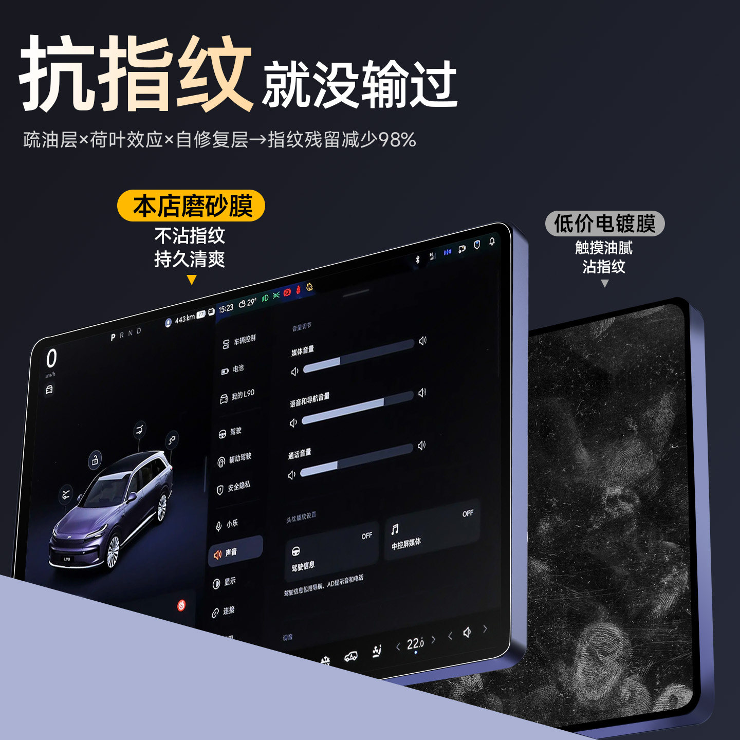 适用蔚来乐道L90L60中控贴膜屏幕钢化膜无尘仓车内装饰用品改装件,淘宝优惠券,粉丝福利购,淘宝优惠卷