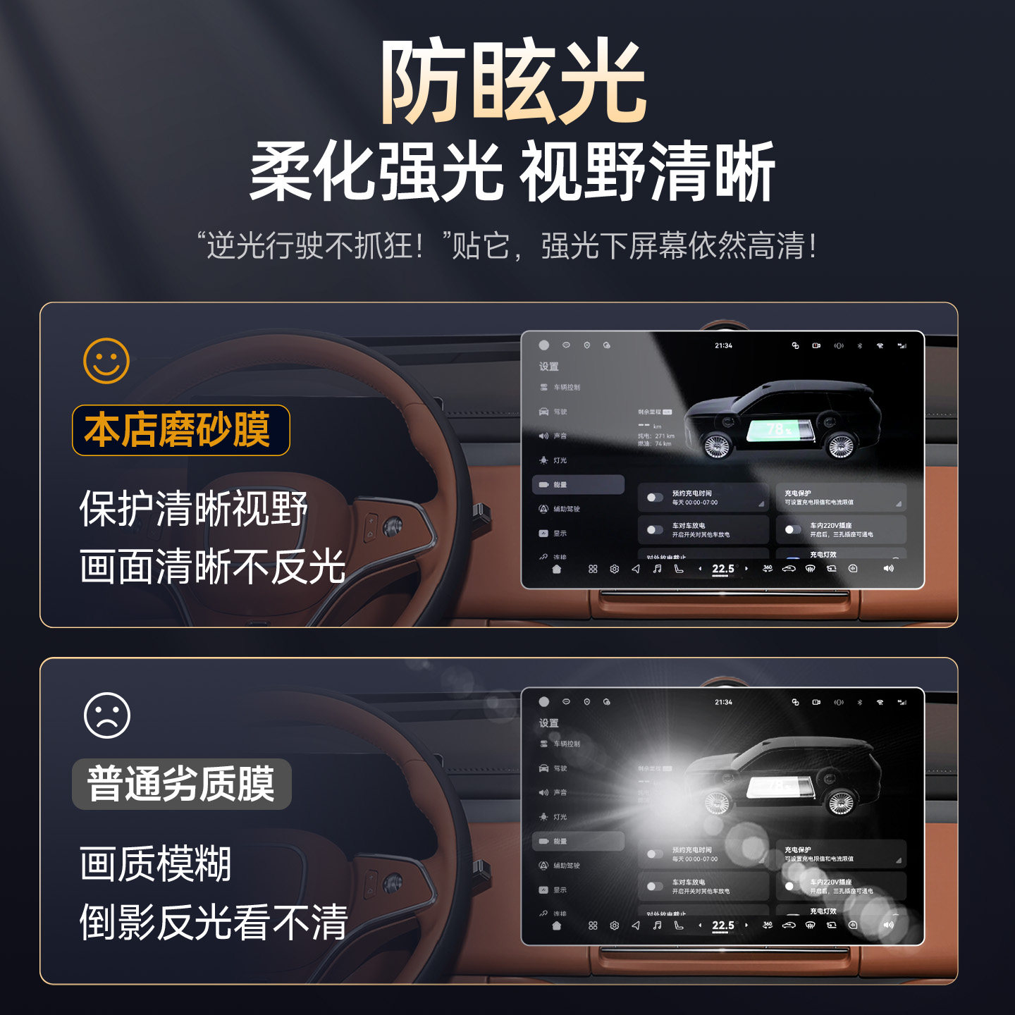 适用岚图泰山中控导航保护贴膜屏幕钢化膜车内装饰配件用品改装件
