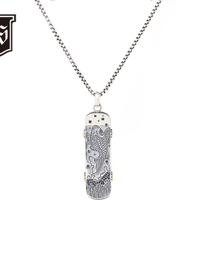 NATIVE STRANGER转运锦鲤滑板项链925银