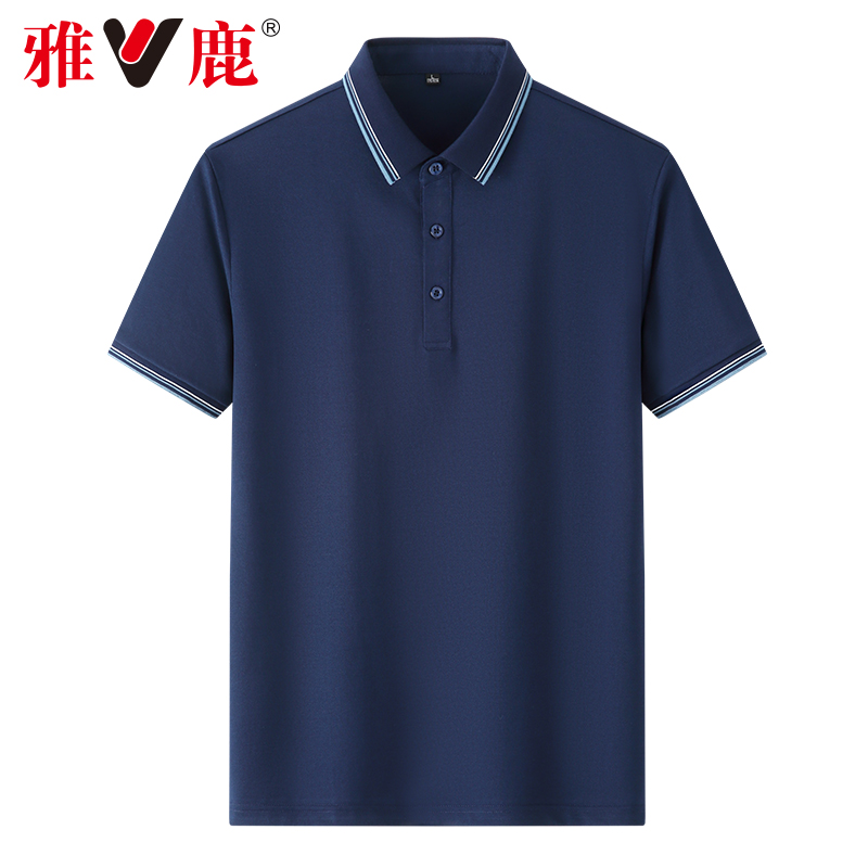 雅鹿男士短袖高端纯色夏季p polo衫 雅鹿服饰Polo衫