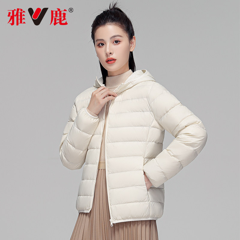 雅鹿官方轻薄女2022年新款潮羽绒服 yaloo雅鹿羽绒服