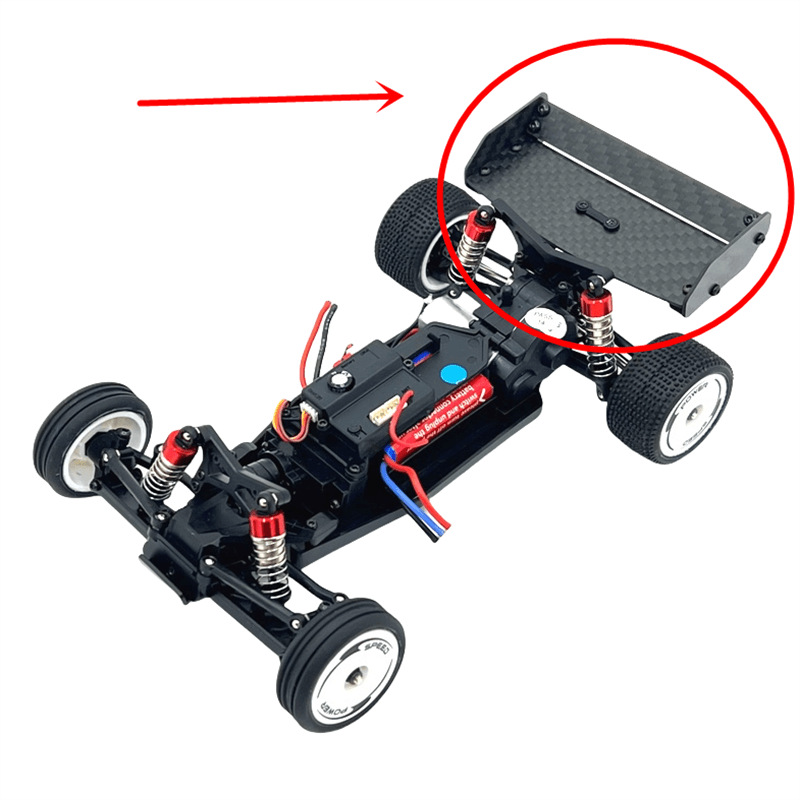 伟力244016 LOSI Micro-B 1/24后驱遥控车 金属升级件 碳纤维尾翼 - 图1