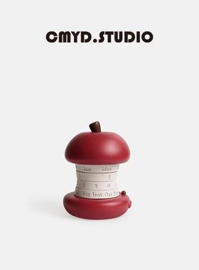 创意苹果核旋转日历平安夜圣诞节万年历礼物桌面台历摆件送朋友