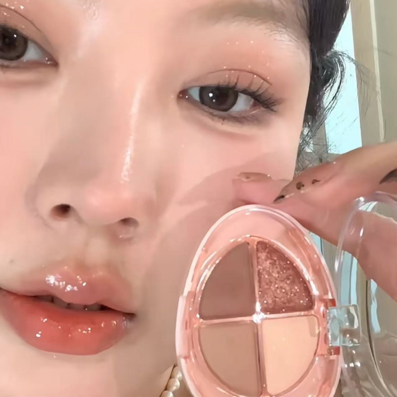 戈戈舞掌中之物四色眼影盘哑光烟熏偏光便携大地色小眼影日常淡妆 - 图2