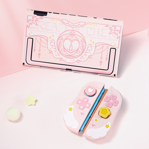 极想任天堂Switch2保护壳硅胶手柄套NS2全包可爱卡通女生粉色萌系防摔提升手感原创设计星翼物语游戏机配件 - 图2