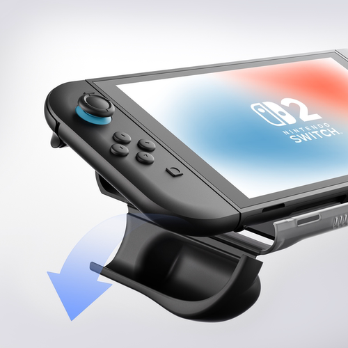 极想任天堂Switch2保护壳套可免脱快拆joycon全包一体式NS2握把保护套硬核带盖PC抗摔防泼溅套装男生游戏配件 - 图3