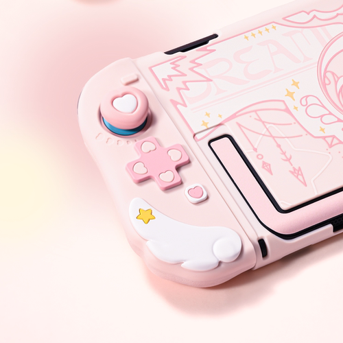 极想任天堂Switch2保护壳硅胶手柄套NS2全包可爱卡通女生粉色萌系防摔提升手感原创设计星翼物语游戏机配件 - 图3