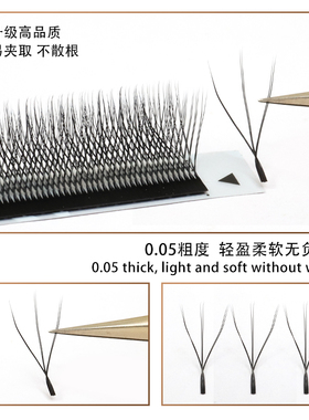 贝格格水貂嫁接睫毛W型厂家直销