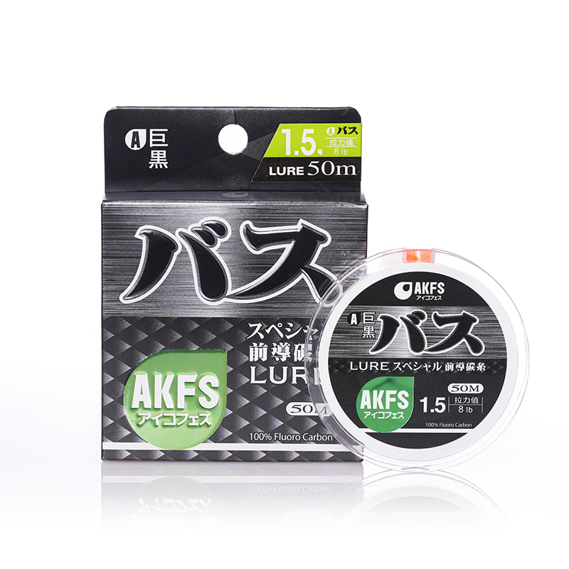 akfs爱克飞丝日本进口路亚碳素前导线巨黑强拉力耐磨透明碳氟线 - 图3