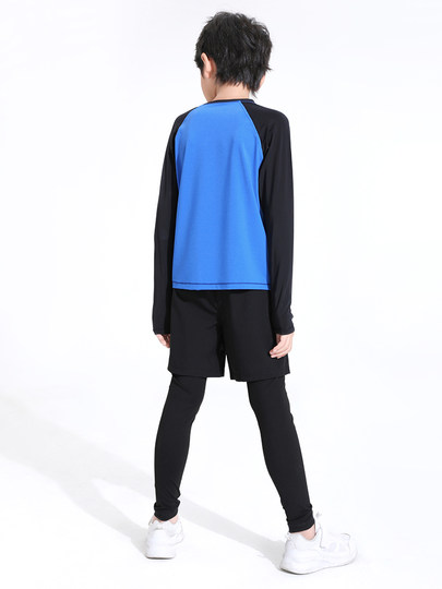 【4折专区】男童运动长裤假两件短裤长裤套装儿童速干裤训练服