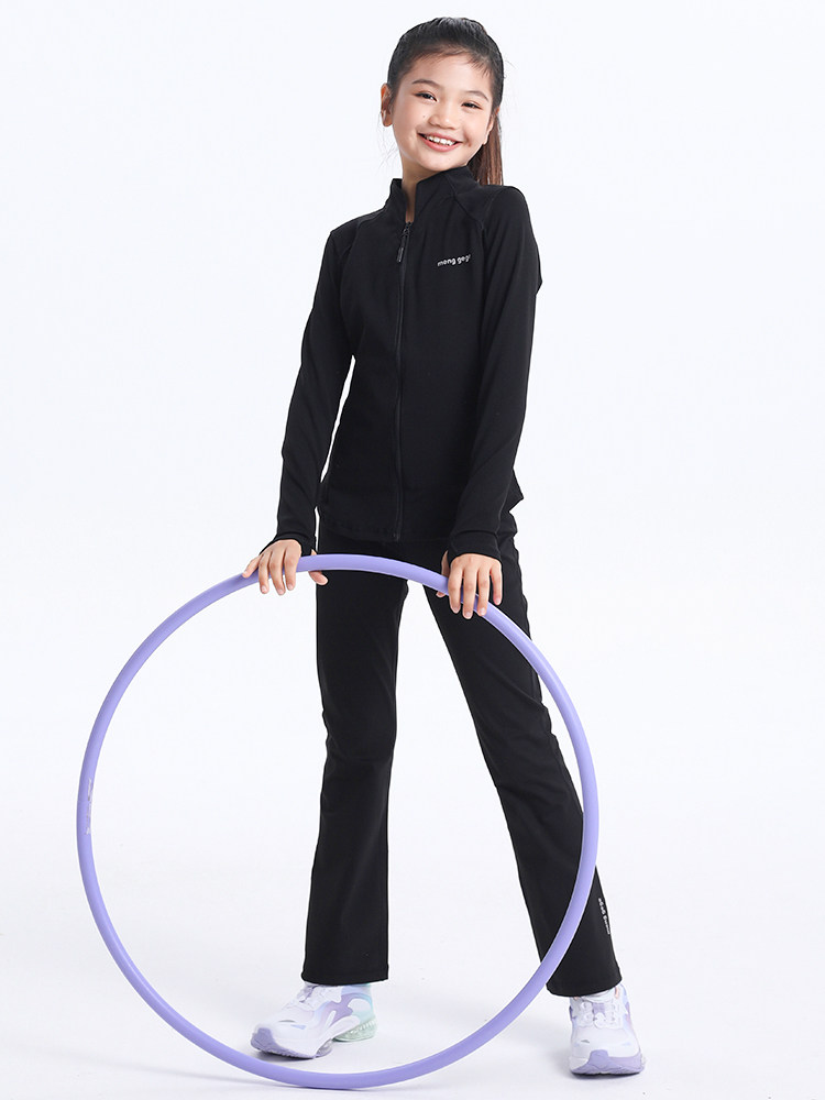 萌格格女童溜冰服瑜伽服花样滑冰服外套高弹运动健身上衣新款A类,淘宝优惠券,粉丝福利购,淘宝优惠卷