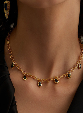 ZIVGREY黑玛瑙项链小众设计感