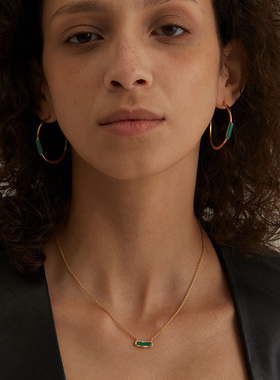 ZIVGREY复轻奢古绿玛瑙项链小众