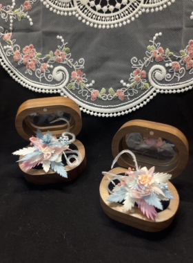 永生花戒指diy材料包 定制迷你结婚新娘情侣自制伴手礼鲜花植物盒