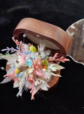 特价清货永生花戒指diy材料包手工制作礼物送女友闺蜜生日礼物