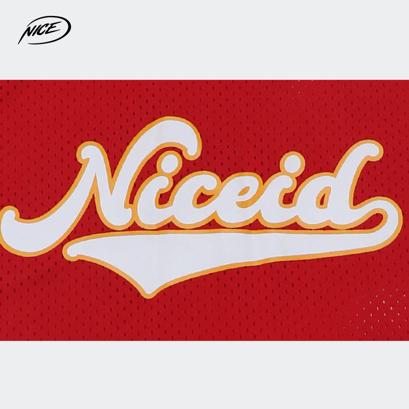 NICEID NICE圆领棒球服网眼短袖印花oversize版型复古宽松T - 图2