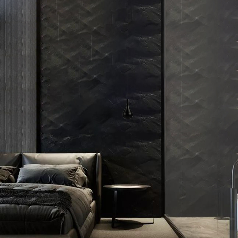 设计师水滴小吊灯卧室吊灯床头主卧吊线灯灯简约现代轻奢极简创意 - 图3