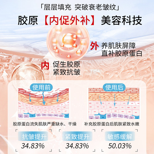 胶原寡肽舒缓面膜补水保湿女男士专用官方正品旗舰店舒缓泛红维稳 - 图1