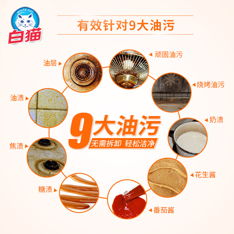 白猫强效油污净厨房重油污清洁剂油烟机灶台强力去污除垢抑菌家用,淘宝优惠券,粉丝福利购,淘宝优惠卷