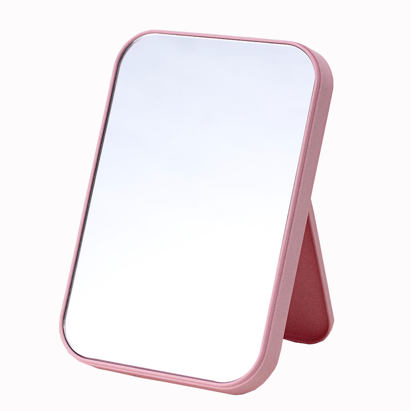 高清单面化妆镜子台式梳妆 镜子美容公主镜折叠方镜子桌面随身镜 - 图3