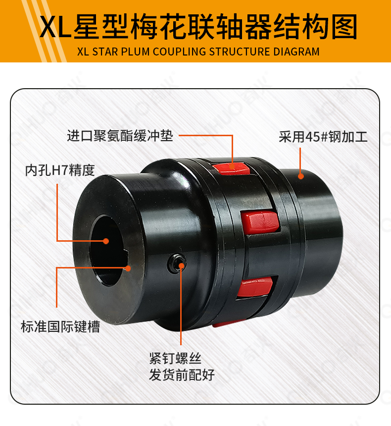 XL12345678910大扭矩GS星型弹性GR梅花联轴器爪形水泵连轴器ROTEX - 图3