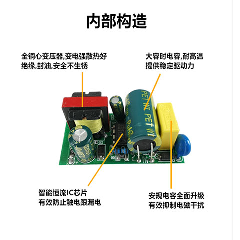 led驱动器电源12W24W36W48W58W镇流器吊顶灯驱动整流器平板灯电源